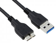 USB 3.0 A to Micro B Male Cable Adapter Cord