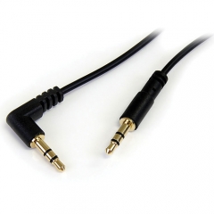 Right Angle 3.5mm to 3.5mm Stereo Audio Cable