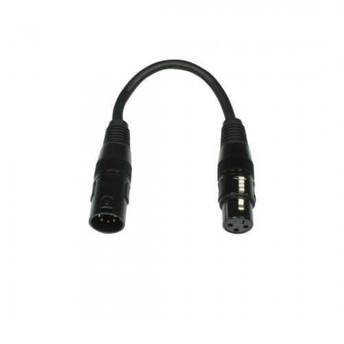 DJ 5-Pin Male to 3-Pin Female XLR Turnaround DMX Cable
