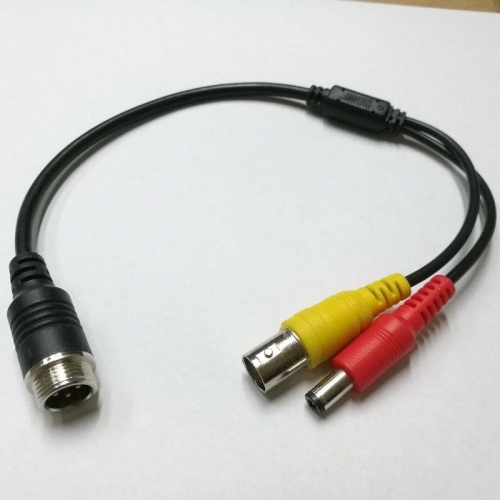 M12 4Pin Male TO BNC DC Video Adapter Cable Shielded Wire