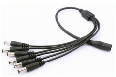 DC Power Splitter Cable 1 Female to 6 Male Connect...