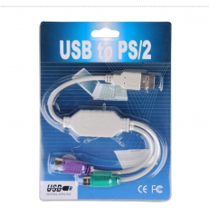 USB Type A Male to PS2 PS/2 Female Adapter Converter Keyboard/Mouse Cable