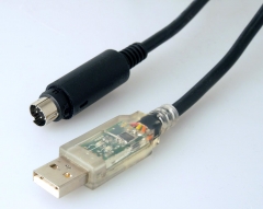 USB to RS232 8 Pin Mini Din PLC Programming Cable