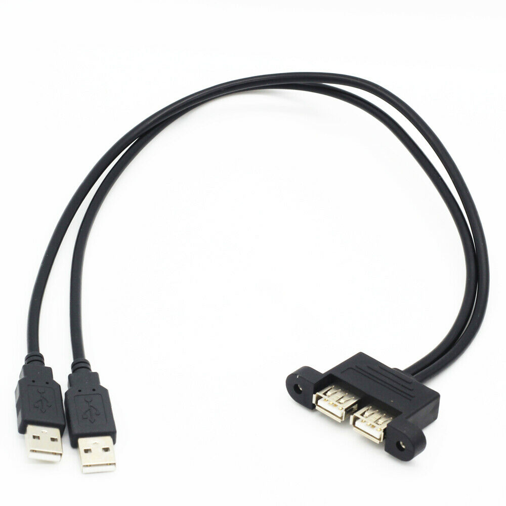 Panel Mount USB 2.0 Cable Dual USB Cable