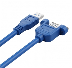 Panel Mount USB 3.0 Extension Cable Type-A Male to Female