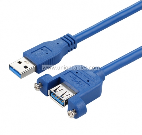 Panel Mount USB 3.0 Extension Cable Type-A Male to Female