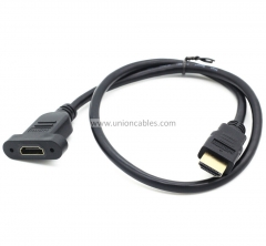 Panel Mount HDMI A Male to Female Extension cable