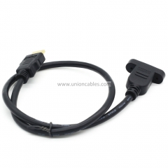 Panel Mount HDMI A Male to Female Extension cable