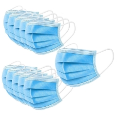 50Pcs Disposable Face Mask 3Ply Flu Hygiene Masks with Elastic Ear Loops