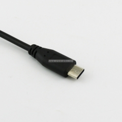 USB Micro Female to USB 3.1 Type C Male Panel Mount Data Charging Cable 1.5ft