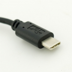 USB 3.1 Type C Male to USB 2.0 B Type Female Data Cable With Screw Panel Mount