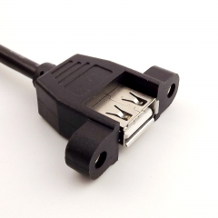 USB 2.0 A Female Panel Mount to USB B Male Socket Printer Cable Cord 1.5FT