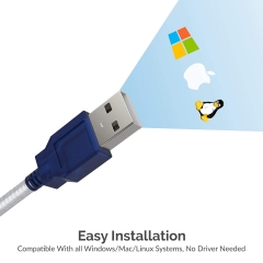 USB to Serial Adapter 10 ft USB to RS232 DB9 Female Cable COM Port with FTDI Chipset Supports Windows 11 10 8 7 Mac Linux