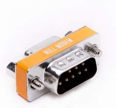 DB9 null modem male to female slimline data transfer serial port adapter