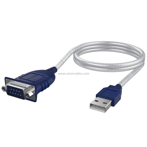 USB 2.0 to Serial (9 Pin) DB 9 RS 232 Converter Cable, Prolific Chipset, HEXNUTS, [Windows 11/10/8.1/8/7/VISTA/XP, Mac OS X 10.6 and Above] 2.5 Feet