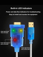 USB to Serial Adapter 10 ft USB to RS232 DB9 Female Cable COM Port with FTDI Chipset Supports Windows 11 10 8 7 Mac Linux