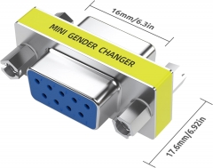 RD232F2F | RS232 Serial DB9 Gender Changer - 9-Pin COM Port - Female/F