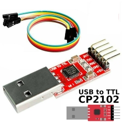 NEW USB to TTL CP2102 UART Module 5 Pin Serial Converter 5v / 3.3v + Cables