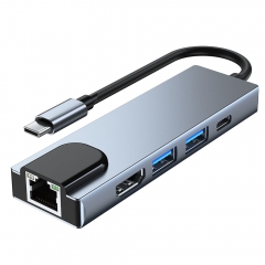 USB-C Hub (5-in-1) with 4K HDMI Display, 5Gbps USB-C Data Port and 2 5Gbps USB-A Data Ports and for MacBook Pro, MacBook Air, Dell XPS, Lenovo Thinkpad, HP Laptops and More