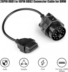 20PIN OBD1 to 16PIN OBD2 Connector Adapter Cable for BMW E31 E32 E34 E36 OBD 1 Scan Tool Wire