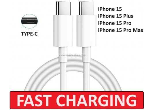 Type C to Type C Cable USB C Fast Charger Lead Long For iPhone 15 Plus Pro Max