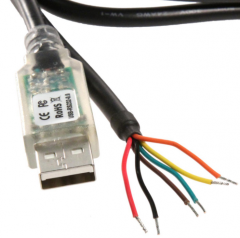 FTDI USB-RS232-WE-1800-BT Cable, USB to RS232 Serial, 1.8M, Wire END (5V)