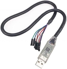 C232HD-DDHSP-0 USB to Hi-Speed UART Serial Adapter Cable w/Embedded Electronics, LEDs, 3.3V