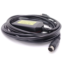 PLC Programming USB-SC09-FX Cable Mitsubishi FX0S/FX1S /FX0N /FX1N/FX2N Black