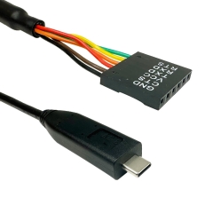 USB C to 3.3V TTL UART Serial Cable cord TTL-232R-3V3 with FT232 Chipset, 6 Way 0.1