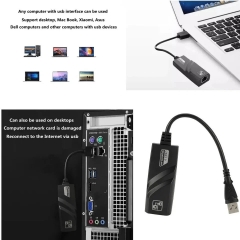 USB 3.0 Gigabit Ethernet LAN RJ45 1000Mbps Network Adapter For Windows PC LOT
