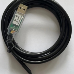 TTL-232RG-VIP-WE ,USB to TTL cable w/ Embd Electronics, LEDs, Specifd Logic Levels, WireEnd