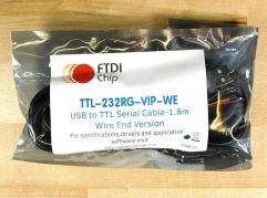 TTL-232RG-VIP-WE ,USB to TTL cable w/ Embd Electronics, LEDs, Specifd Logic Levels, WireEnd