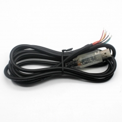 TTL-232RG-VIP-WE ,USB to TTL cable w/ Embd Electronics, LEDs, Specifd Logic Levels, WireEnd