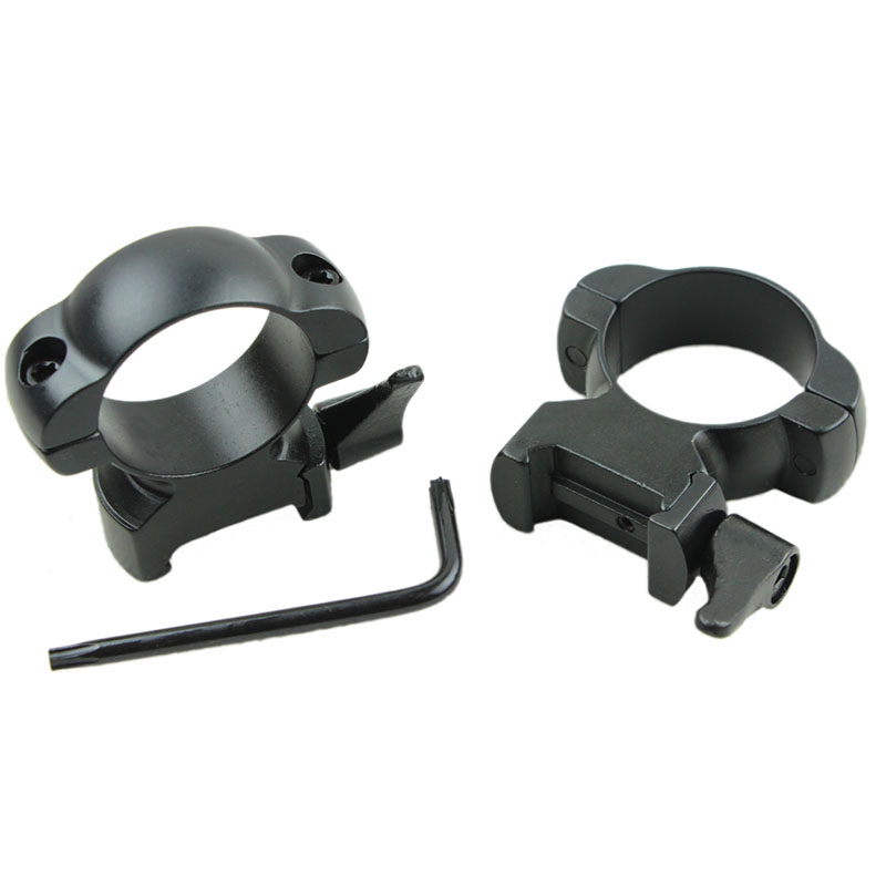  30MM High Profile Black steel  Top Mount Rings