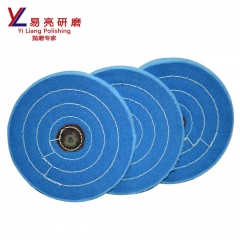 blue cotton buffing wheel for polishing copper alloy dinnerware tableware