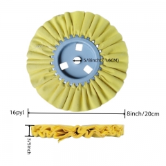 Hardened air cloth polishing wheel