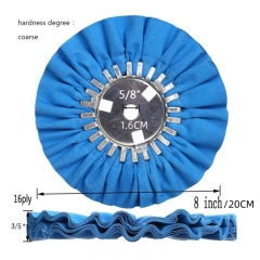 Hardened air cloth polishing wheel