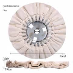 Hardened air cloth polishing wheel