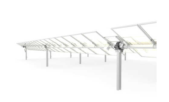 A SunLink apresenta a solução de eixo único distribuído TechTrack Solar Distributed Tracker com amortecedor solar