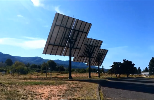 STracker dual-axis solar trackers installed at Oregon museum