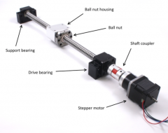 Ball screw with stepper motor