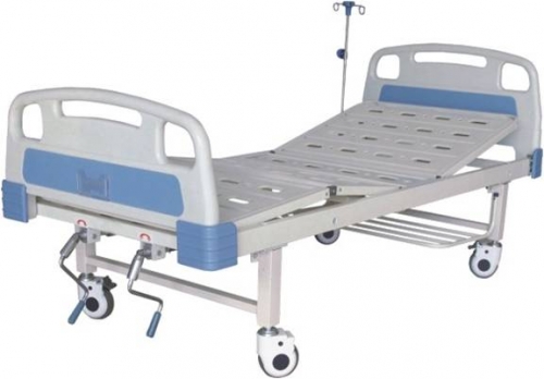 High Quality Manual folding Hospital Bed wiht ABS Headboard CW-A00015