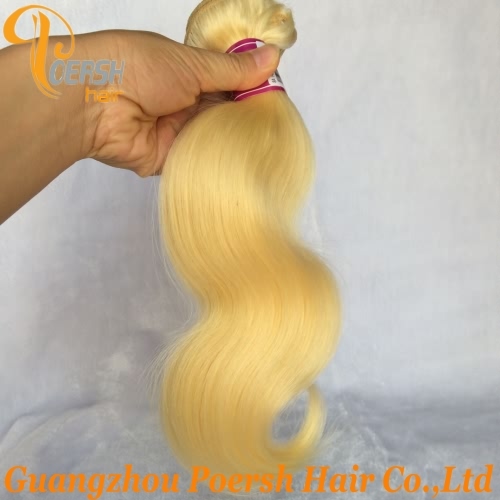 Poersh Hair Top Grade Virgin Hair 613 Blonde Color Top Quality Body Wave 3Pcs/Lot Human Hair Weft