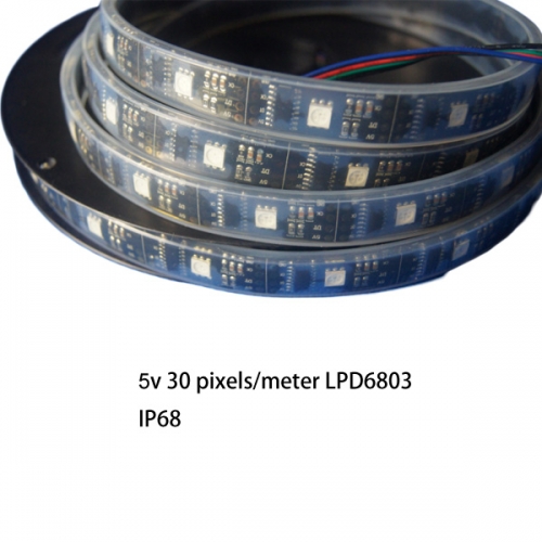 5M/roll 5v 30 pixel/m LPD6803 digital LED strip