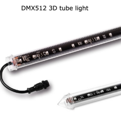 1m 24v 16 pixel DMX512 3D LED digital meteor tube 30mm