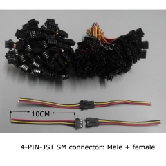 10 pairs of 4 PIN JST SM red/yellow/black LED strip connectors