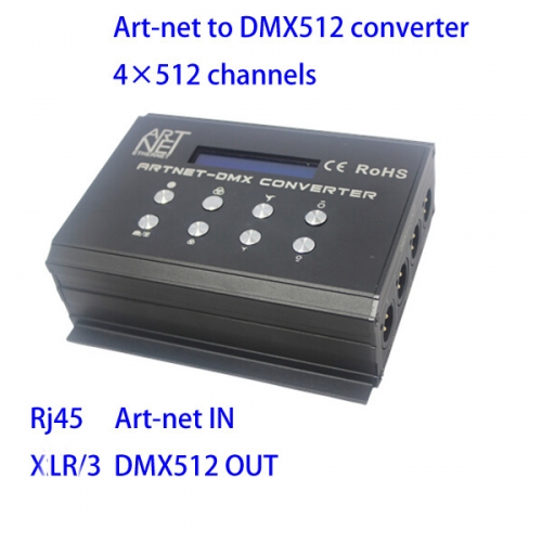 Art-net to DMX512 converter 4×512 universes XLR