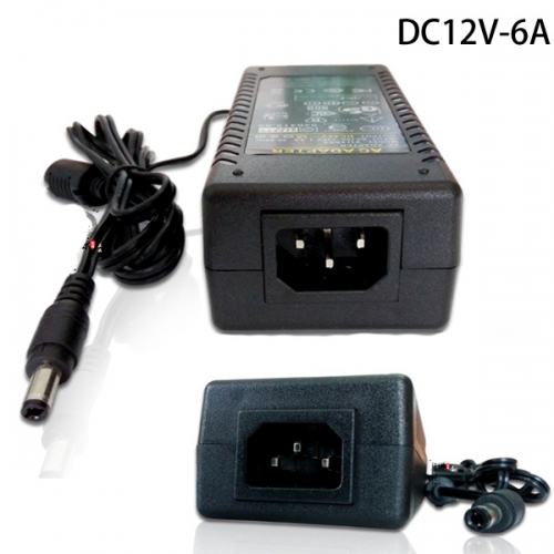 DC12V 6A 72watts adapter