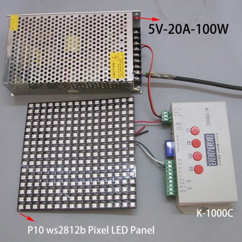 K-1000C ws2812b pixel Panel power supply kit