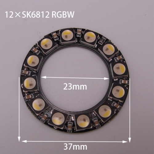 37MM 12 LED SK6812RGBW programmable LED Ring